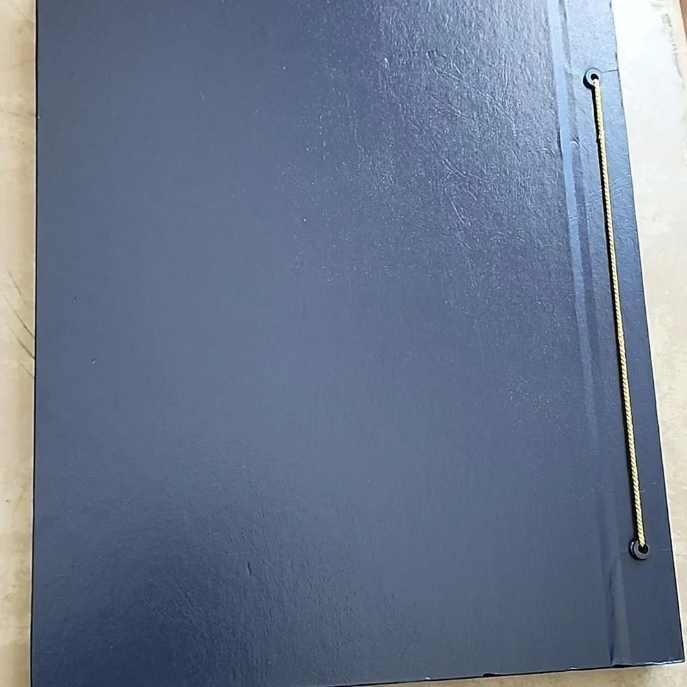 1960's NWOT Large Hardcover Scrapbook with Gold Cord Tie Binding
